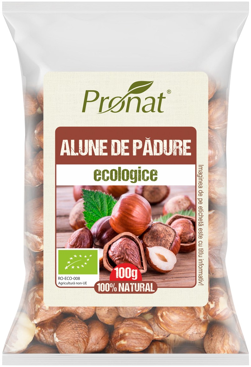 Alune de padure bio 100g Pronat