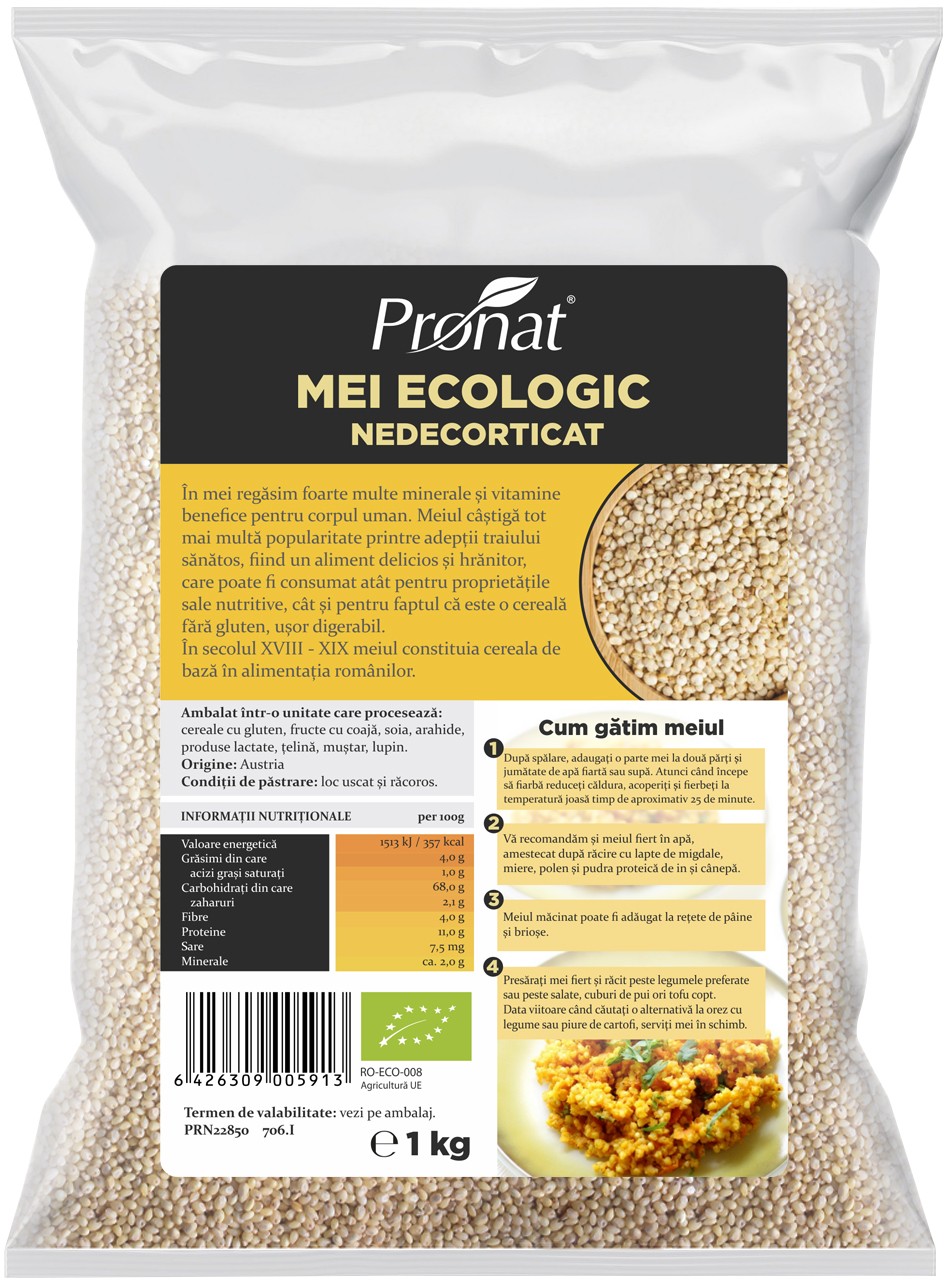Mei bio nedecorticat, 1000g Pronat