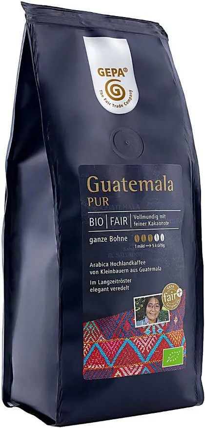 Cafea bio boabe Guatemala Pur, 250g Gepa
