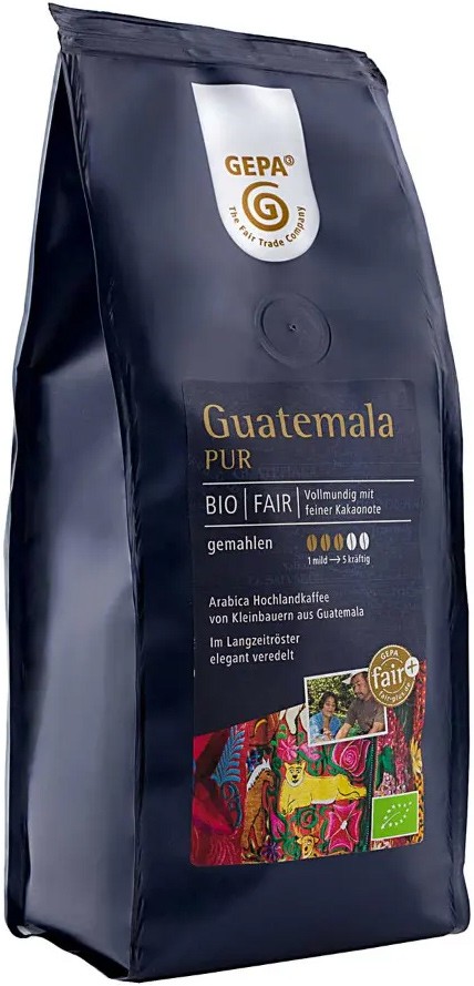 Cafea bio macinata Guatemala Pur, 250g Gepa