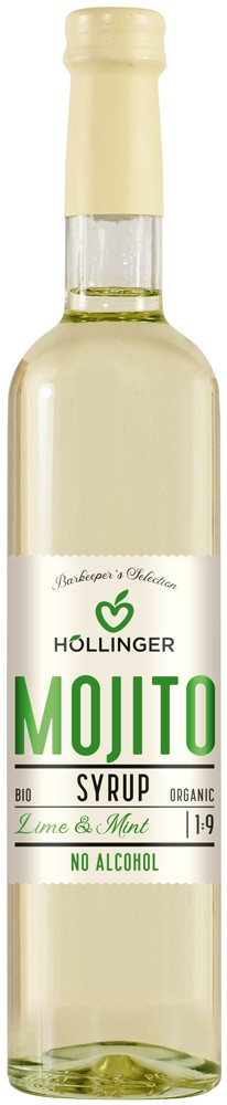Sirop bio mojito 1:9 lime si menta, fara alcool, 500ml Hollinger