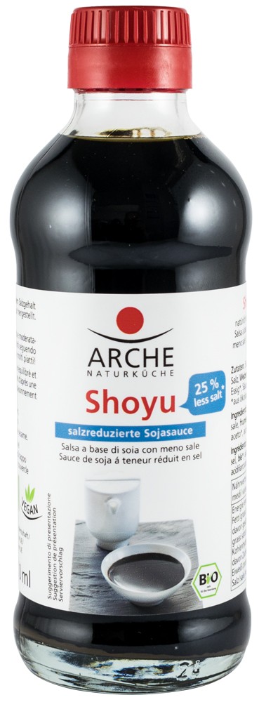 Sos bio de soia Shoyu, 25% mai putina sare 250ml Arche