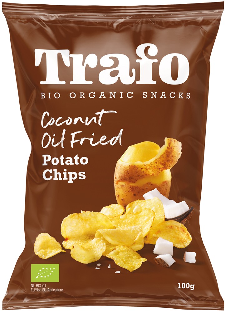 Chipsuri bio putin sarate, prajite in ulei de cocos, 100g Trafo