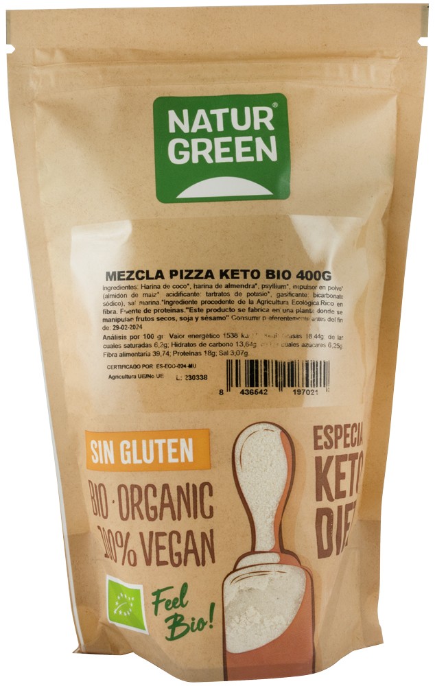 Premix bio pentru pizza Keto, 400g Natur Green