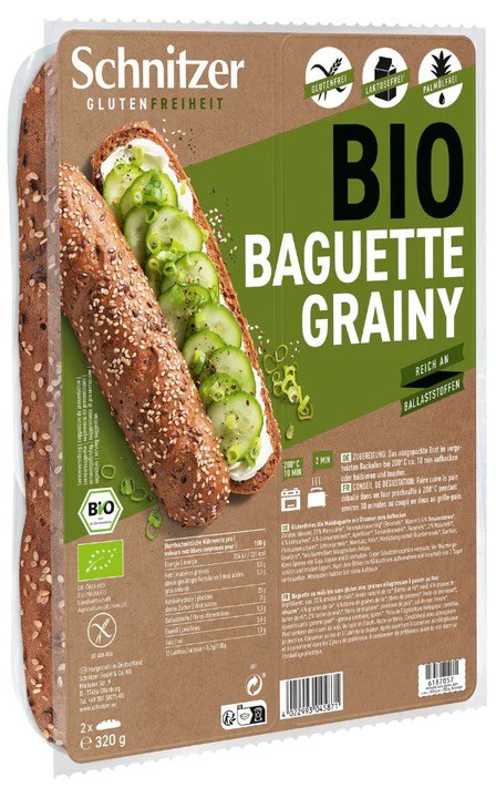 Baghete bio fara gluten, cu seminte, 320g Schnitzer gluten free
