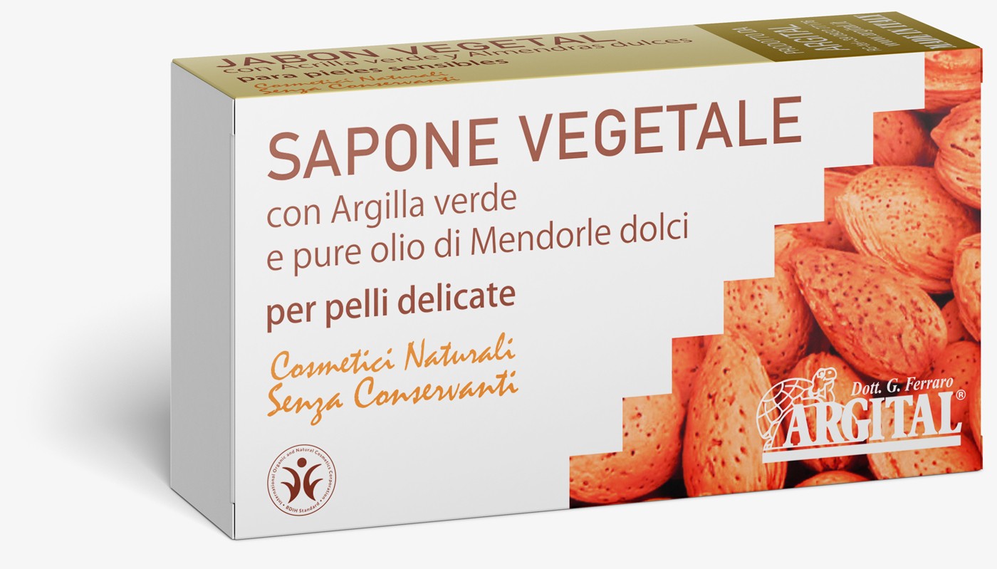 Sapun vegetal cu argila verde si migdale dulci, 100g Argital