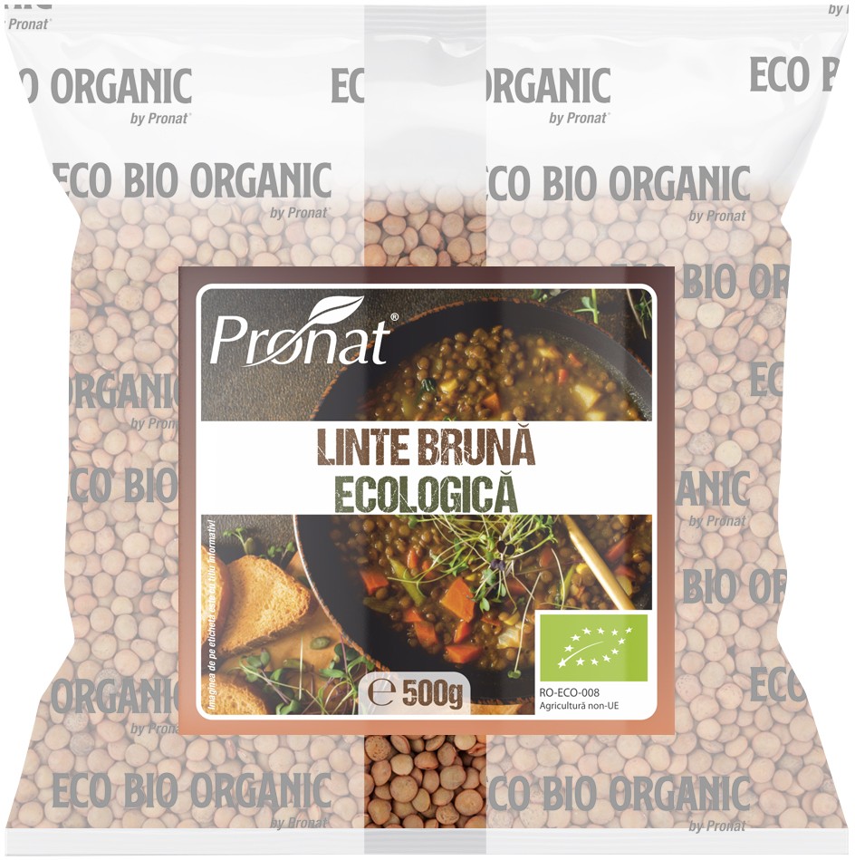 Linte bruna bio, 500g Pronat