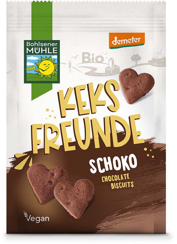 Freunde, biscuiti bio si demeter cu ciocolata 125g Bohlsener Muhle