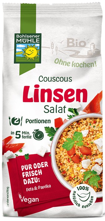 Premix bio salata de couscous cu linte, 165g Bohlsener Muhle