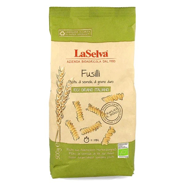 Fusilli bio din grau dur, 500 g LaSelva