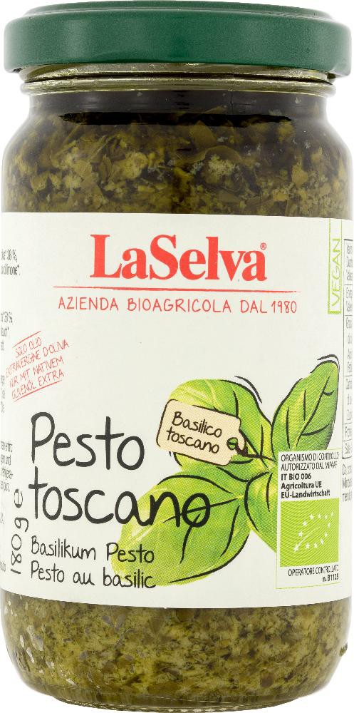 Pesto toscano bio cu busuioc, 180g LaSelva