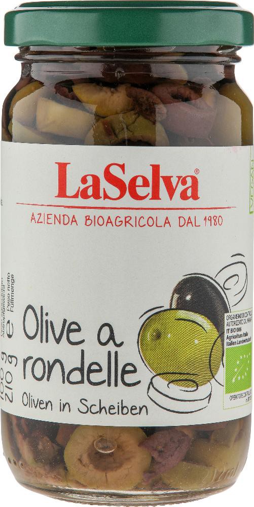 Masline verzi si kalamata bio taiate bucati, 210g LaSelva