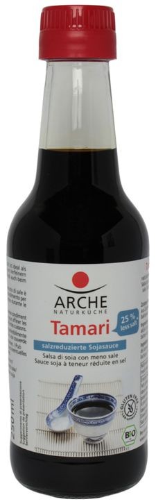 Sos bio de soia Tamari cu 25% mai putina sare, 250ml Arche