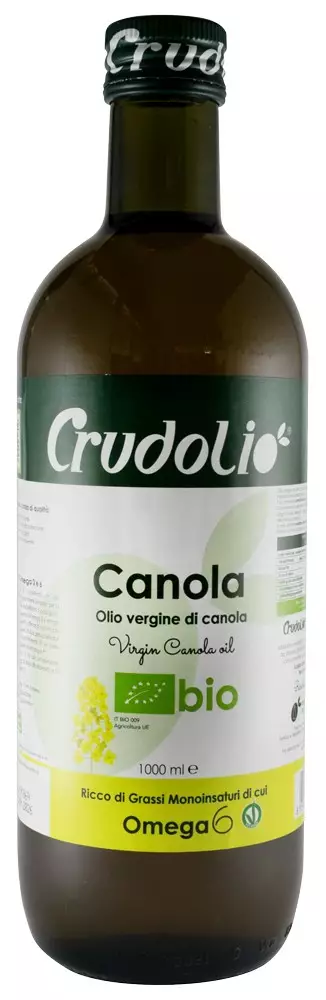 Ulei din seminte de rapita bio extravirgin, 1000ml Crudolio