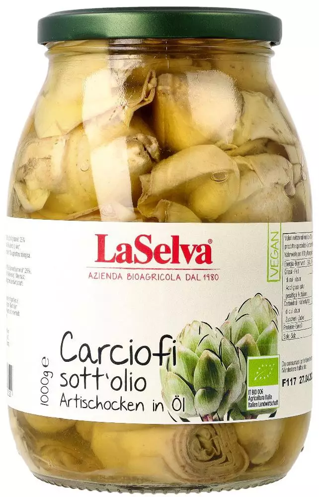 Anghinare bio in ulei de floarea soarelui, 1kg LaSelva
