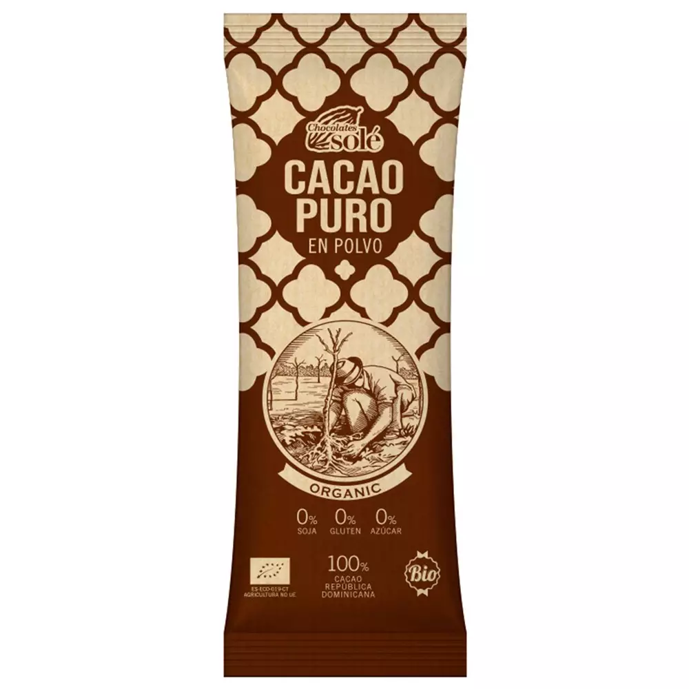 Pudra bio de cacao pura, 150g Chocolates Sole