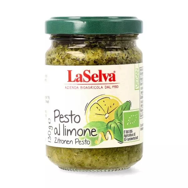 Pesto cu lamaie bio, 130g LaSelva
