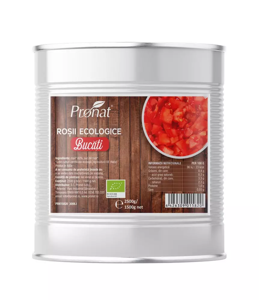 Rosii bio bucati, 2500g Pronat