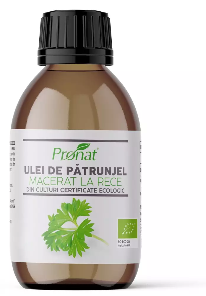 Ulei bio de patrunjel macerat la rece, 100ml Pronat