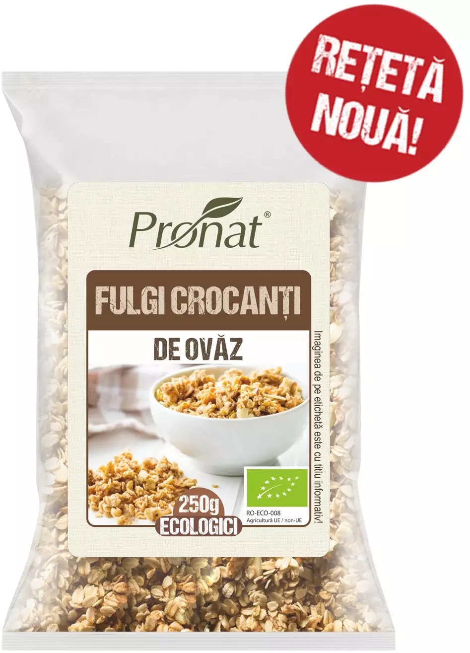 Fulgi crocanti bio de ovaz 250g Pronat