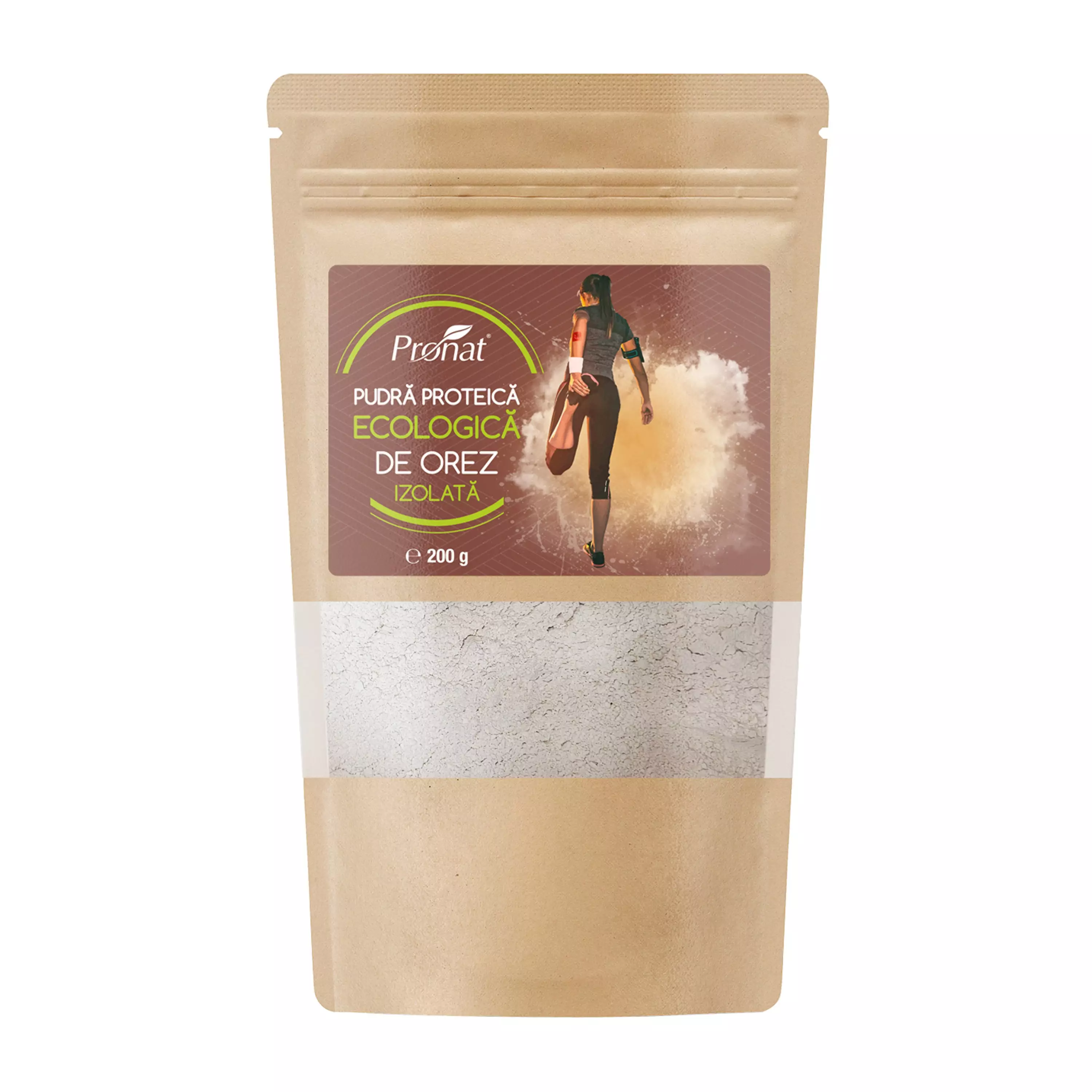 Pudra proteica bio de orez izolata, 200g Pronat