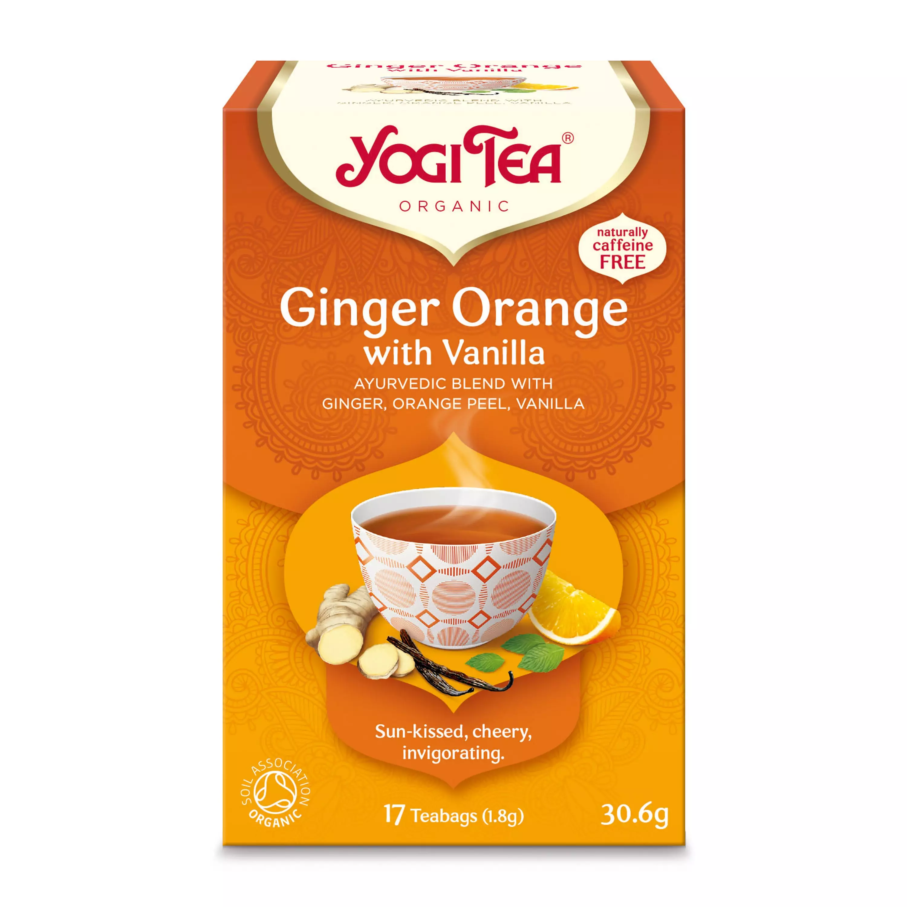 Ceai bio ghimbir cu portocale si vanilie, 17 pliculete 30.6g Yogi Tea