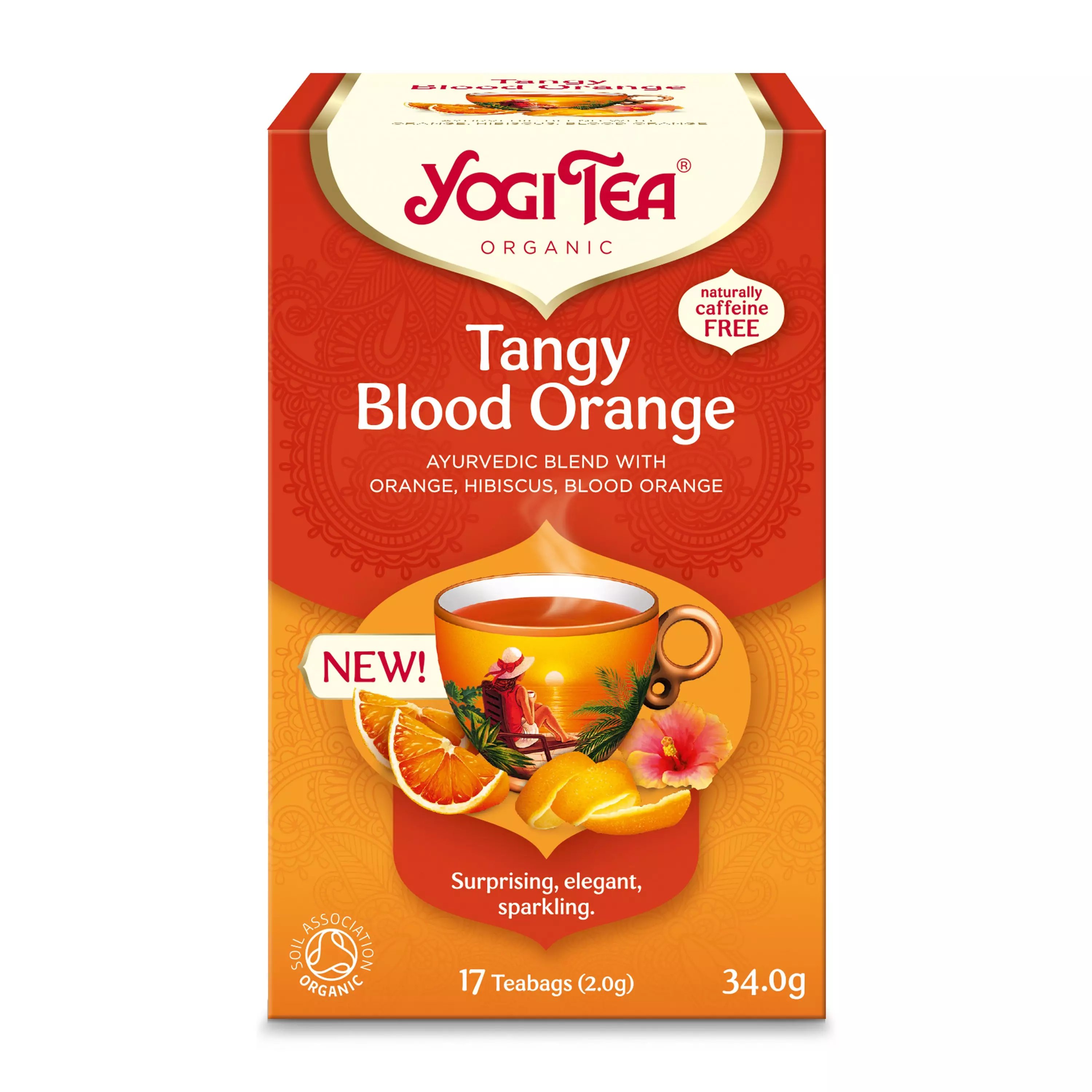 Ceai bio cu portocale rosii, 17 pliculete a 2,0g / 34,0g Yogi Tea