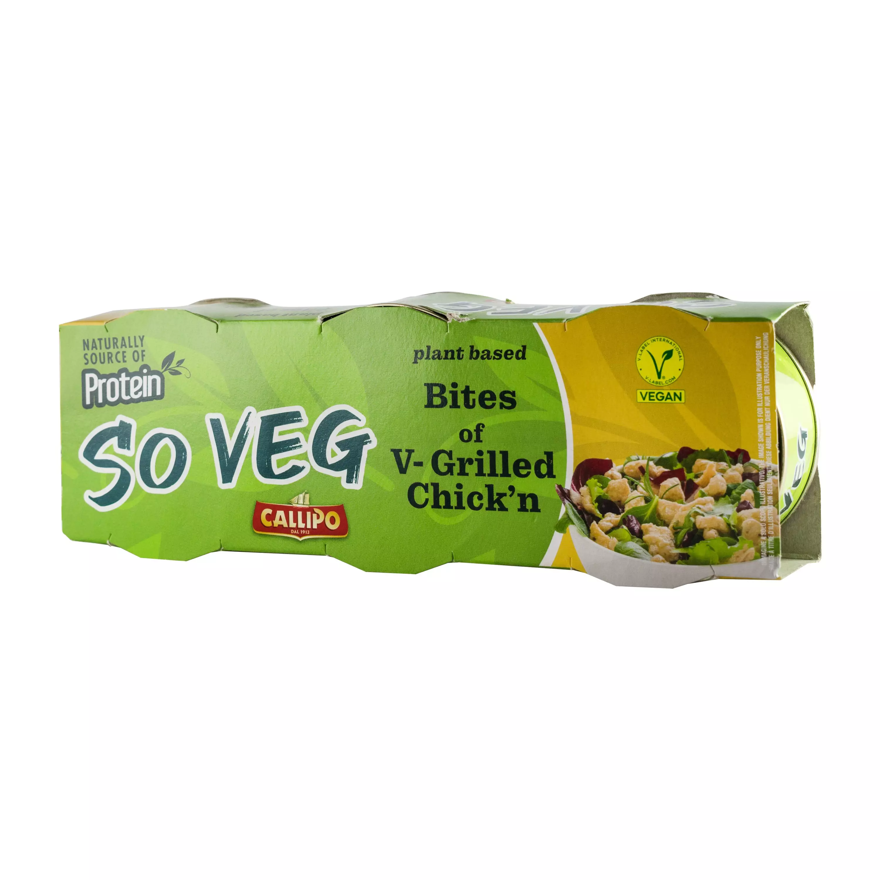 Alternativă vegană la carne de pui grill, 3x70g (210g) Callipo So Veg