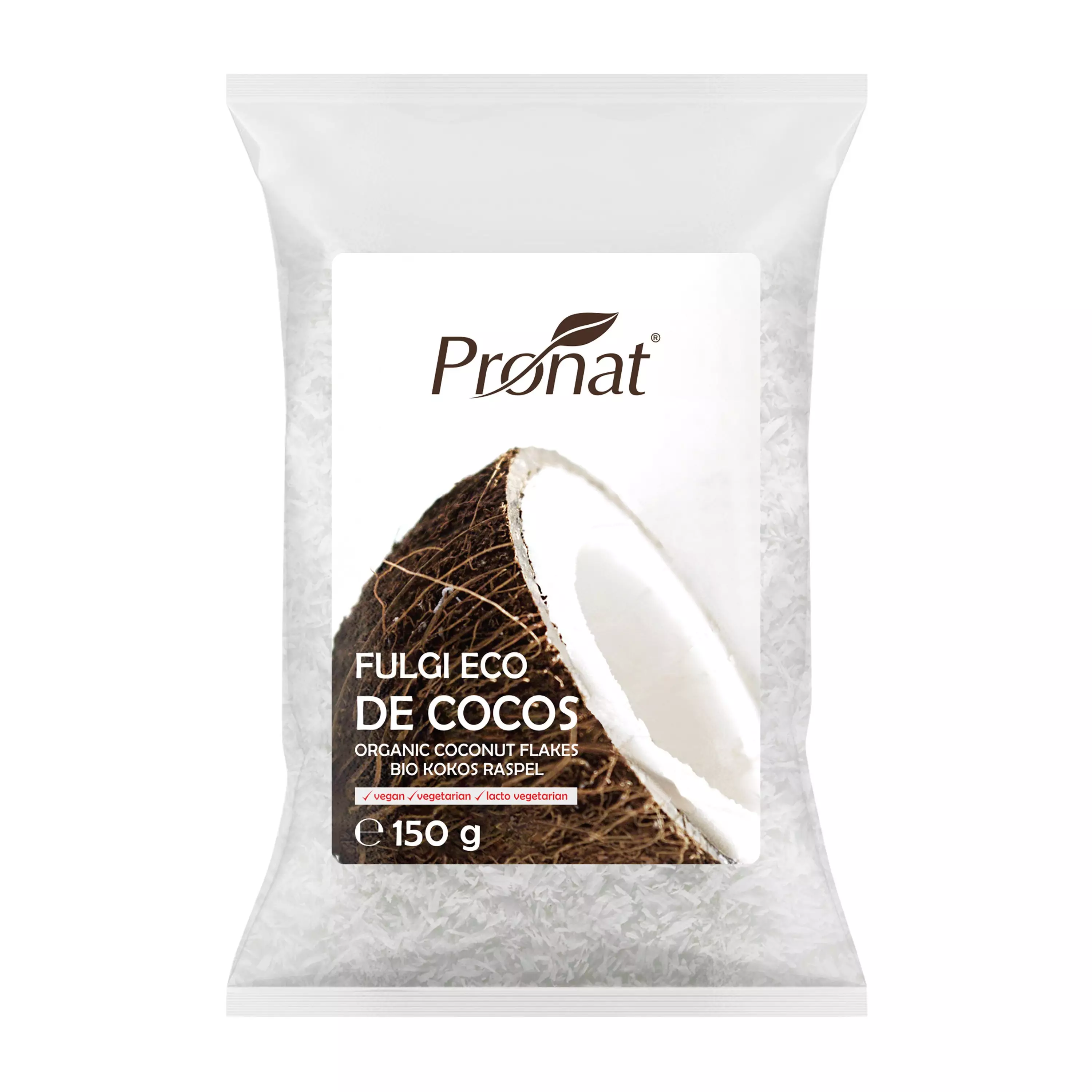 Fulgi bio de cocos, 150g Pronat
