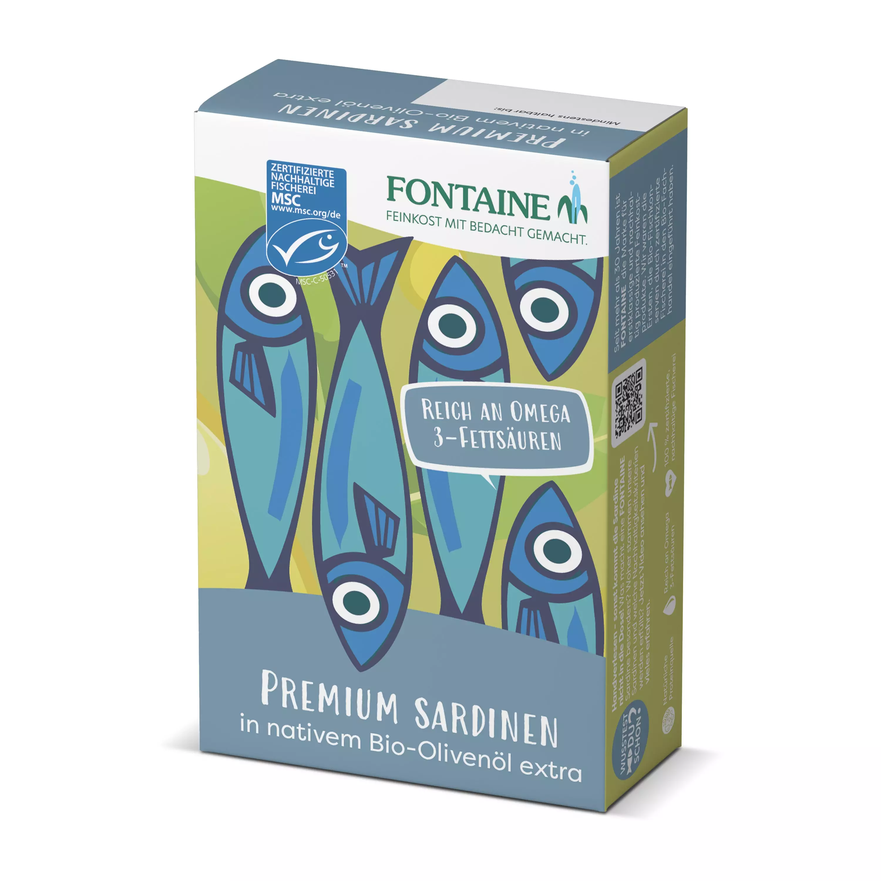 Sardine premium in ulei de masline extravirgin, 120g Fontaine