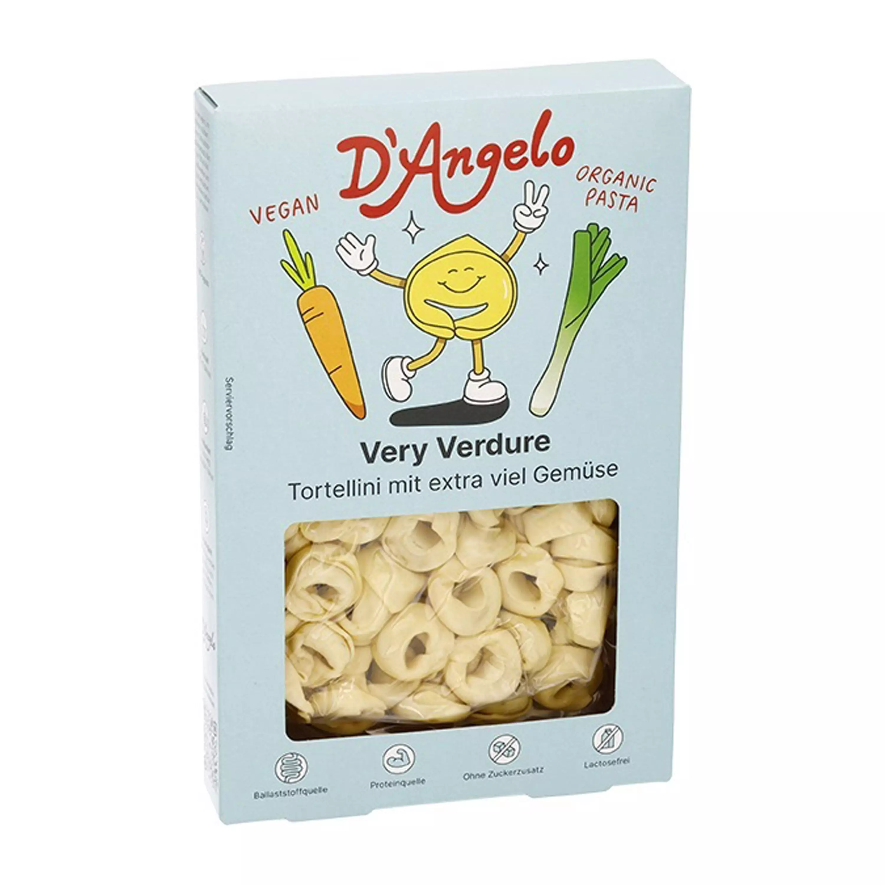 Tortellini bio cu legume, 250g D'angelo Pasta
