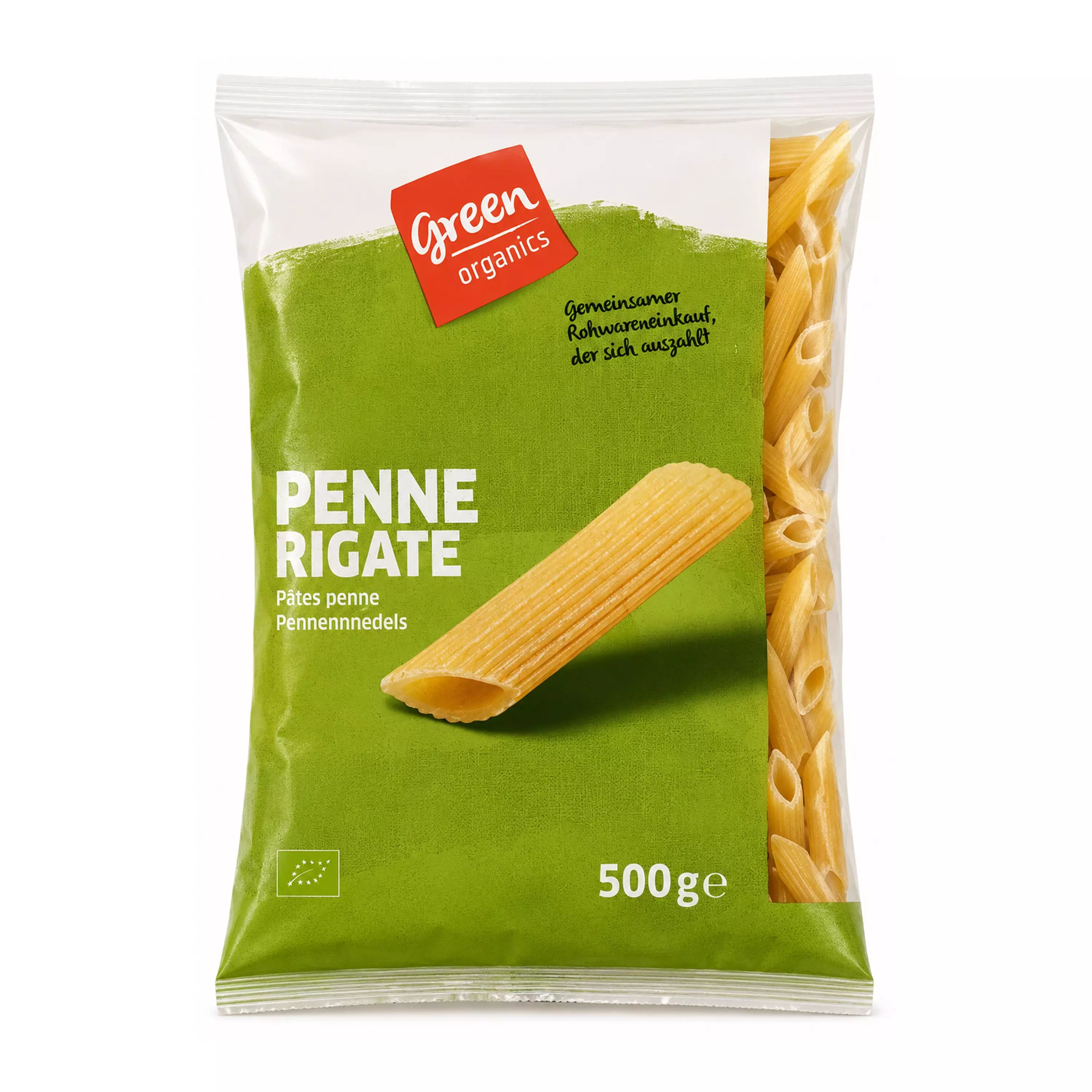 Penne bio din grau dur, 500g Green Organics
