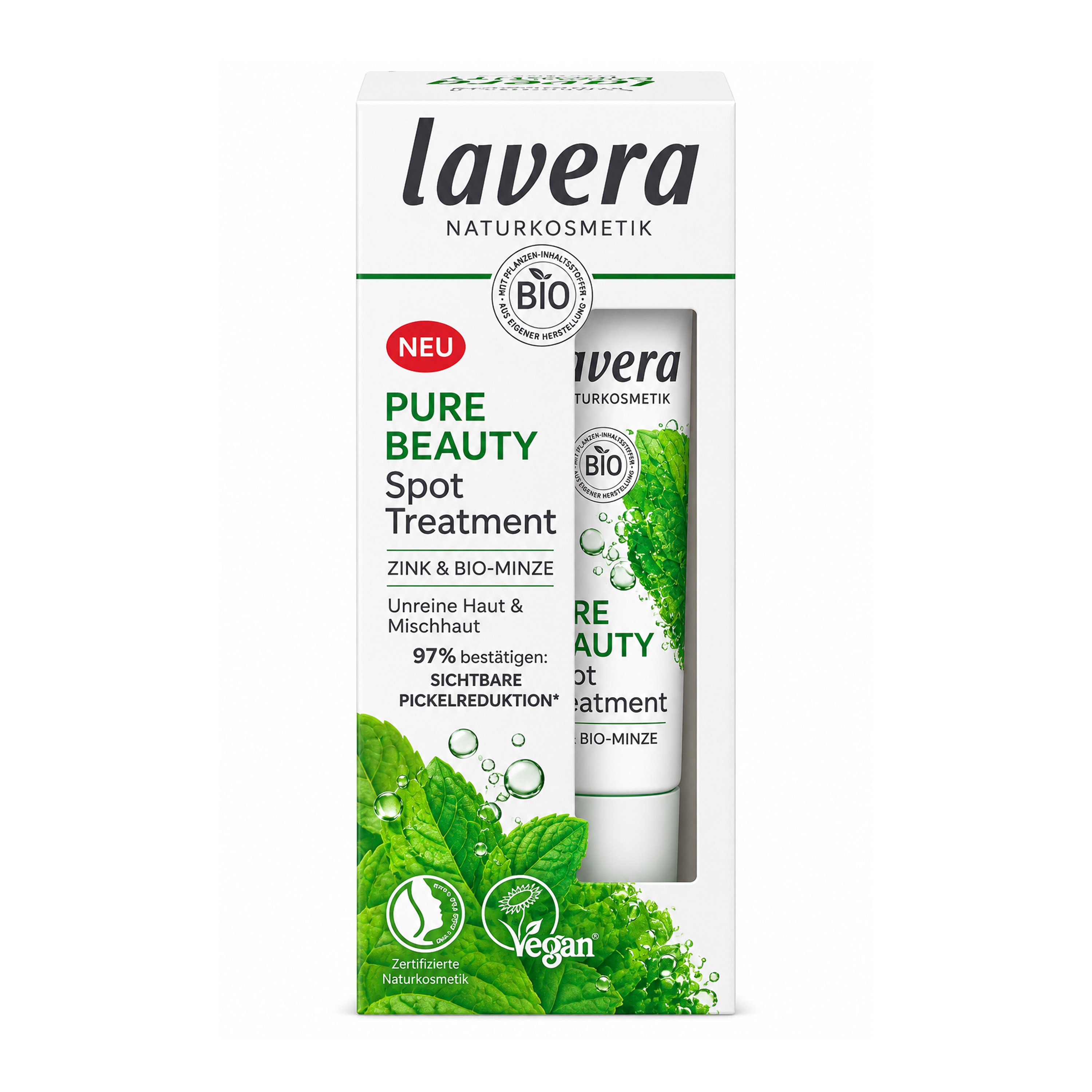 Gel bio pentru acnee cu zinc și mentă, 15 ml Lavera