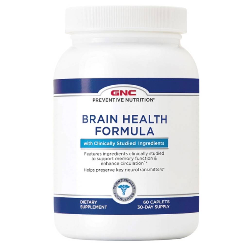 Formula pentru sanatatea creierului si sistemului nervos Preventive Nutrition Brain Health, 60 tablete, GNC