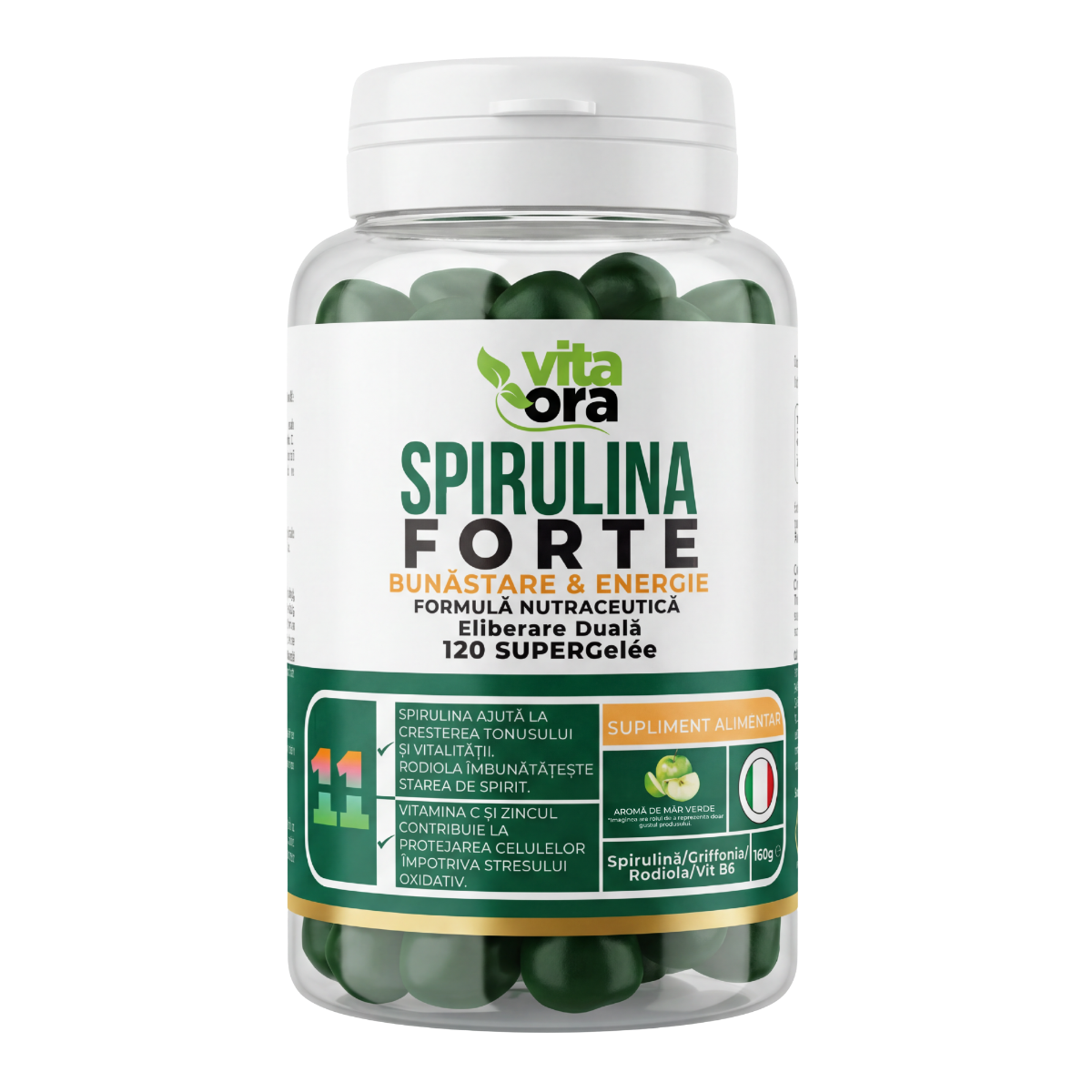Spirulina forte, 120 jeleuri, Vita Ora