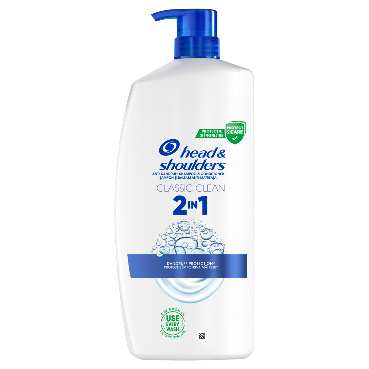 Sampon pentru par normal anti-matreata Classic Clean 2 in 1, 800ml, Head&Shoulders