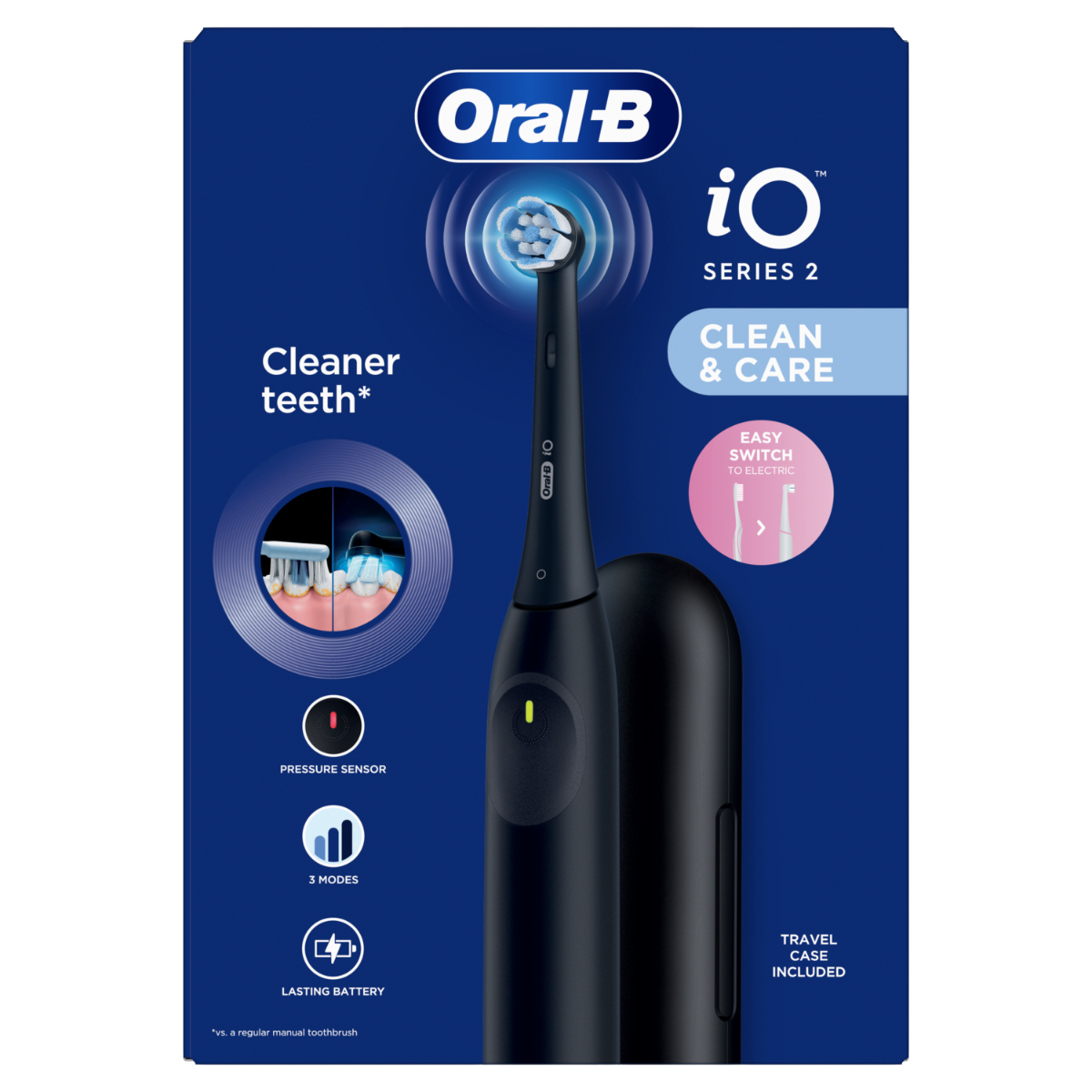 Periuta de dinti electrica iO2 Negru, 1 bucata, Oral-B
