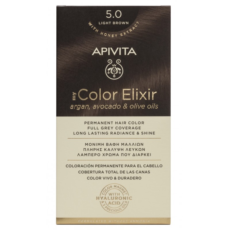 Vopsea de par My Color Elixir N5.0, Apivita