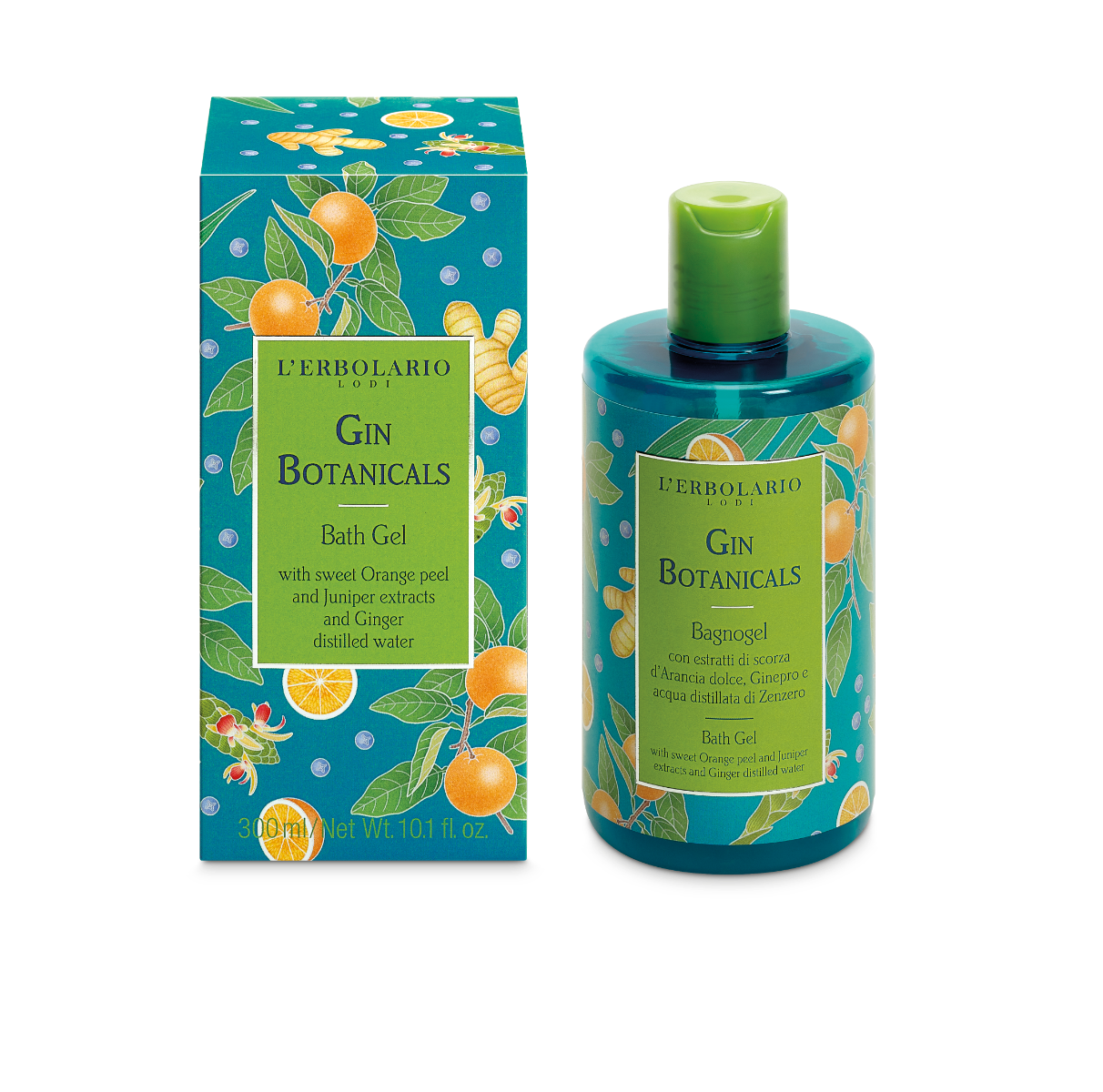 L'Erbolario Gel de dus Gin Botanicals, 300ml