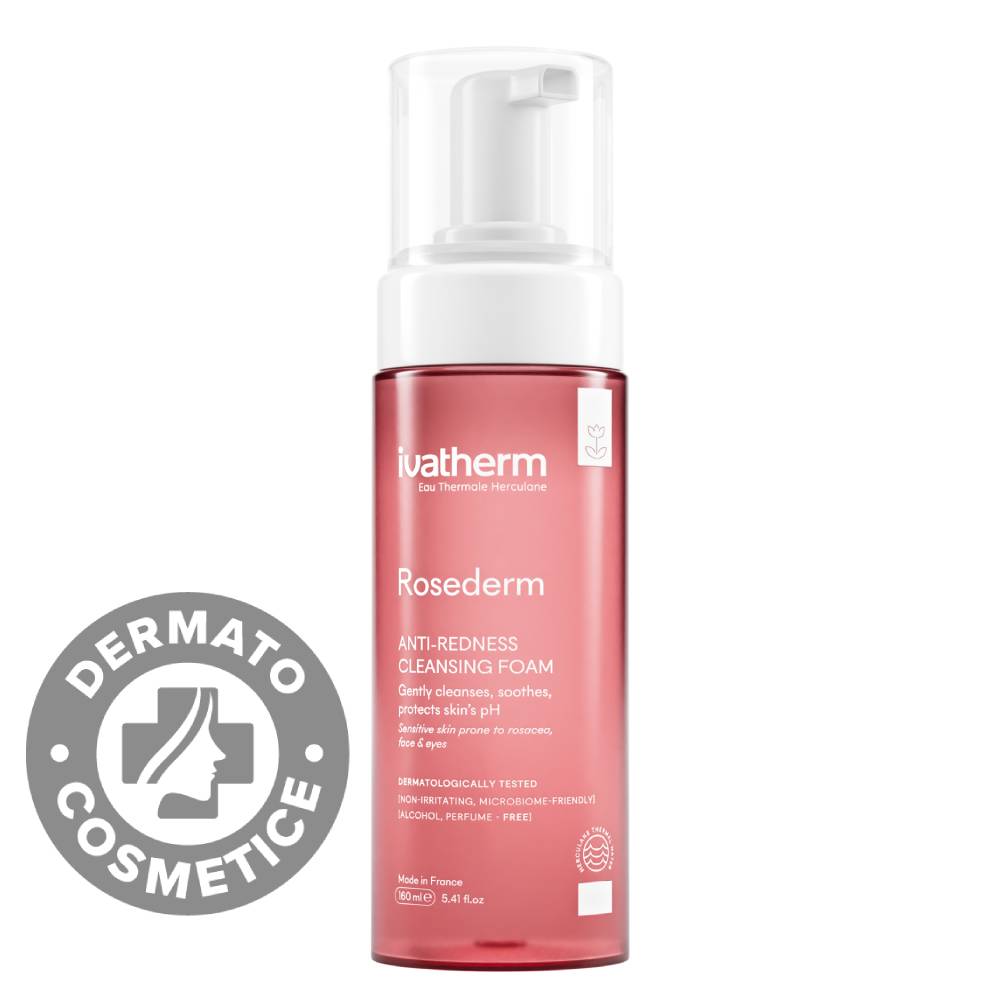 Spuma demachianta anti-roseata Rosederm, 160ml, Ivatherm