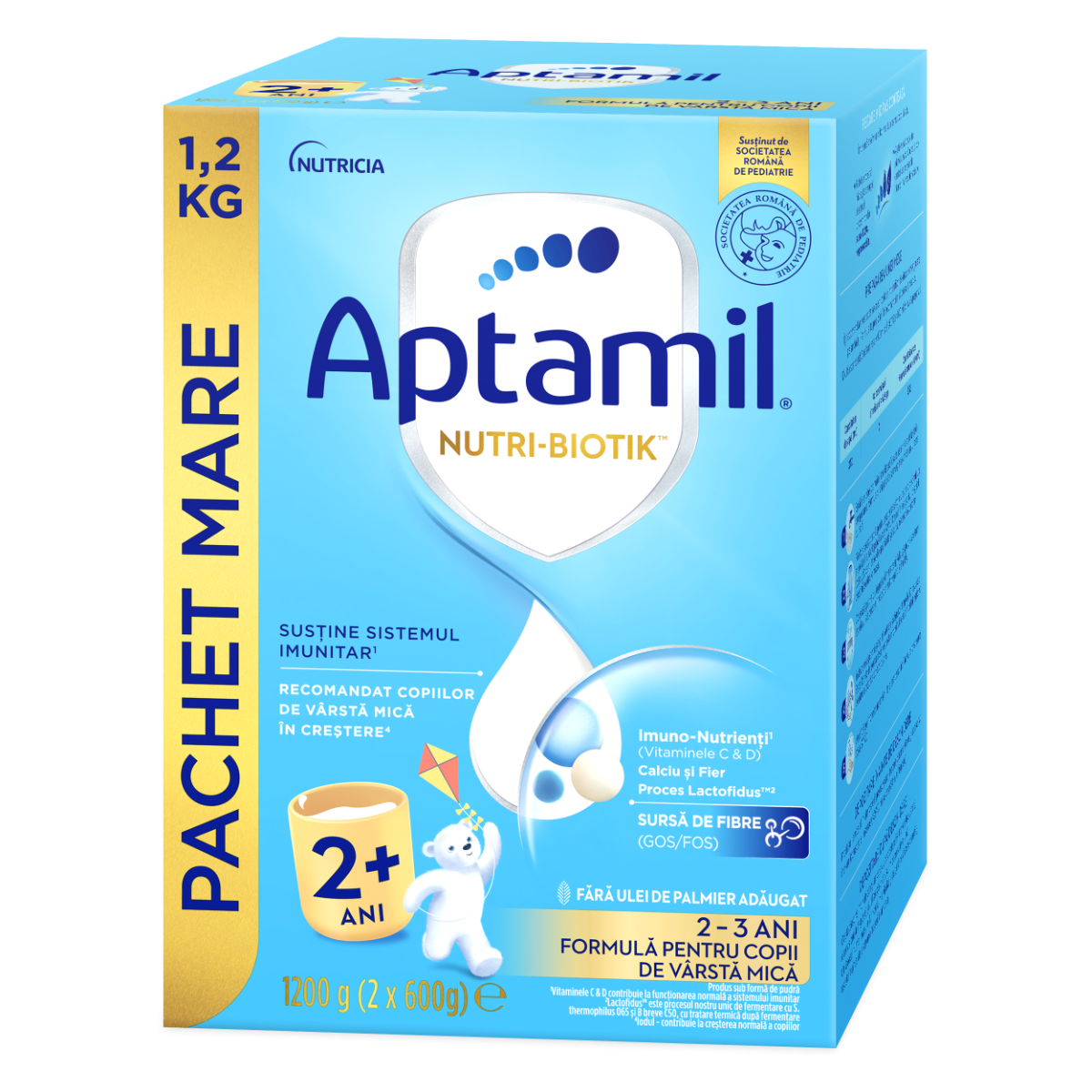 Formula de lapte pentru copii de varsta mica 2-3 ani NUTRI-BIOTIK 2+, 1200g, Aptamil