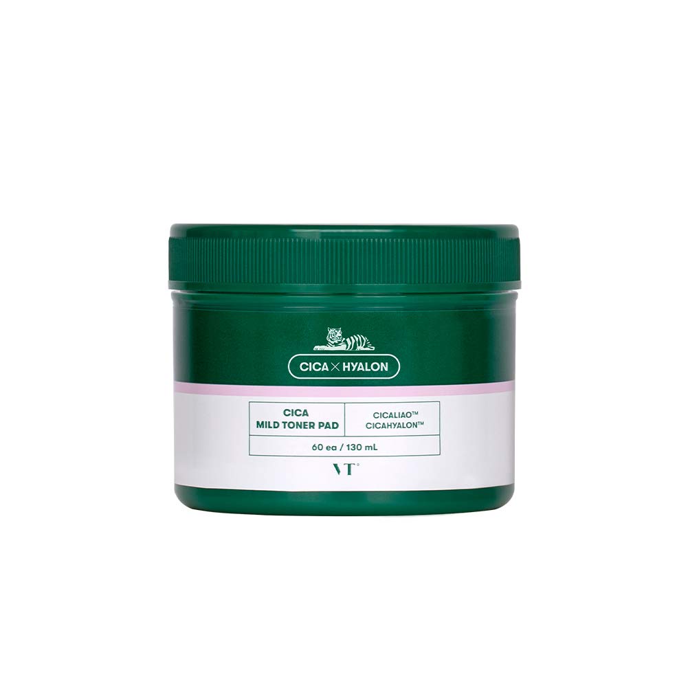 Dischete exfoliante Cica Mild Toner Pads, 60 bucati, VT Cosmetics