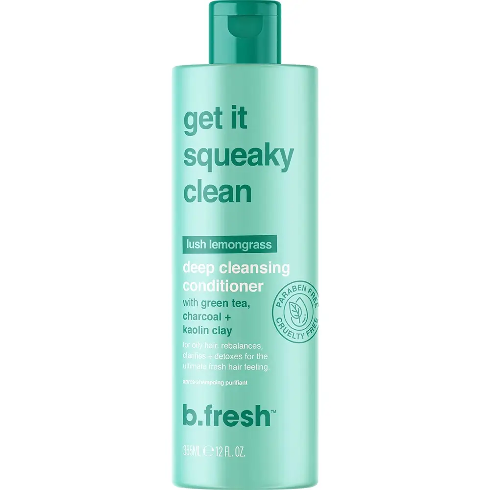 Balsam pentru par gras cu ceai verde si carbune activ Get It Squeaky Clean, 335ml, B.fresh