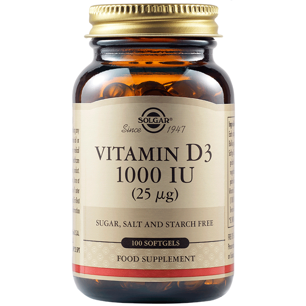 Vitamin D3 1000UI 25mcg, 100 capsule, Solgar