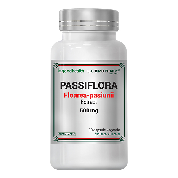 Passiflora Extract 500mg, 30 capsule, Cosmopharm