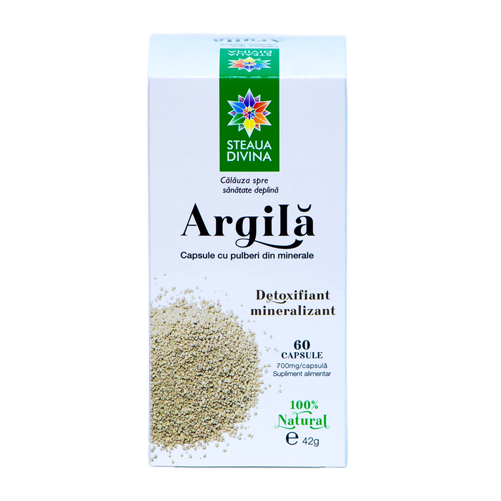 Argila 700mg, 60 capsule, Steaua Divina