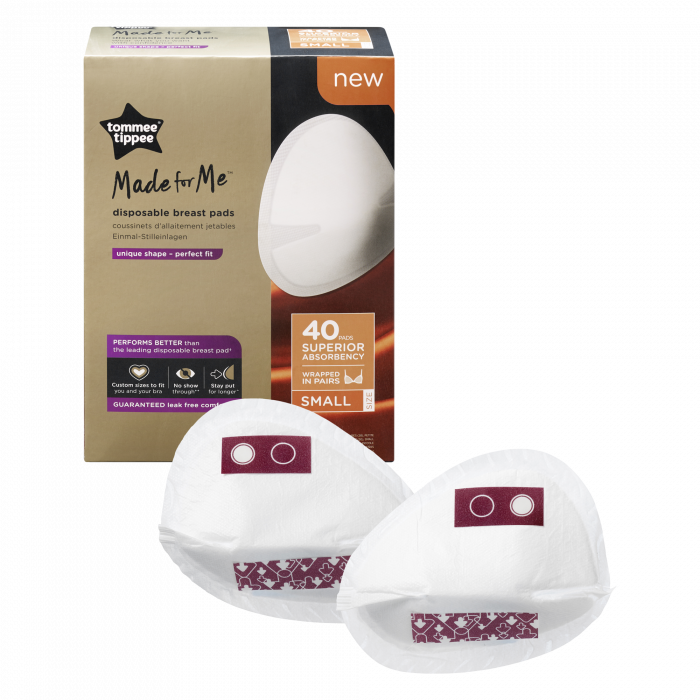 Tampoane de unica folosinta pentru sani marimea S Made for Me, 40 bucati, Tommee Tippee