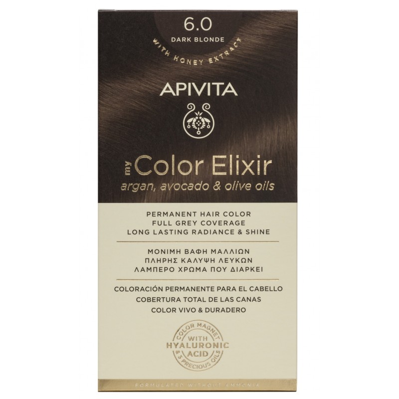Vopsea de par My Color Elixir N6.0, Apivita