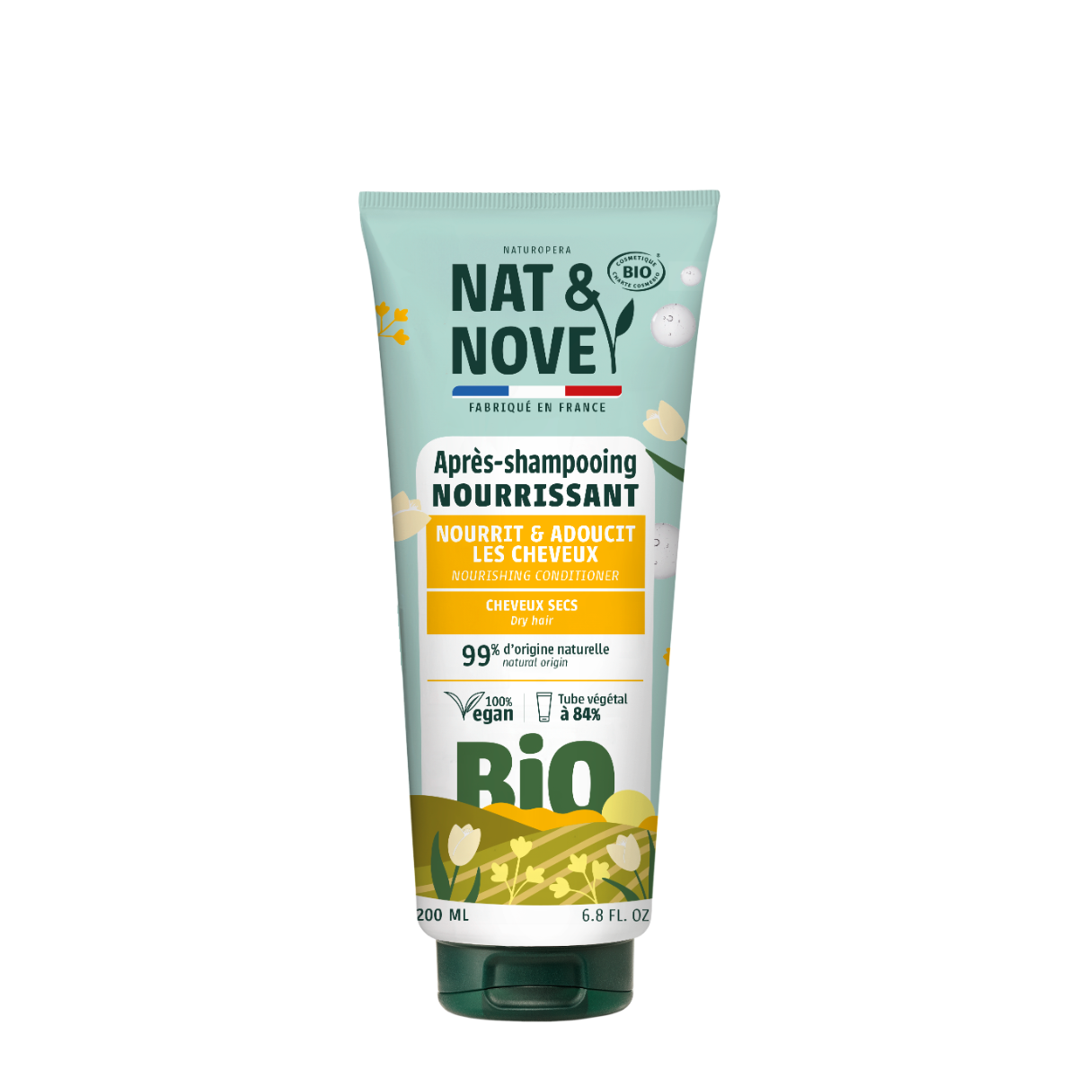 Balsam hranitor pentru par uscat cu extract de ovaz Bio, 200ml, Nat&Nove