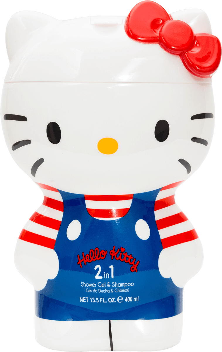 Gel de dus si sampon figurina 2D Hello Kitty, 400ml, Airval